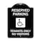 Signmission Reserved Parking Tenants No Visitors W/ Graphic Heavy-Gauge Aluminum Sign, 24" x 18", BW-1824-23005 A-DES-BW-1824-23005 - alternate 1